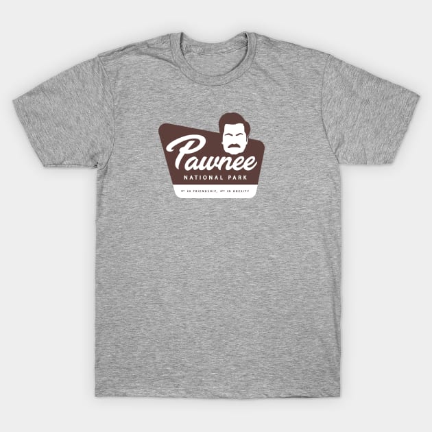 Ron Swanson Parks and Rec Pawnee National Parks T-Shirt by stayfrostybro